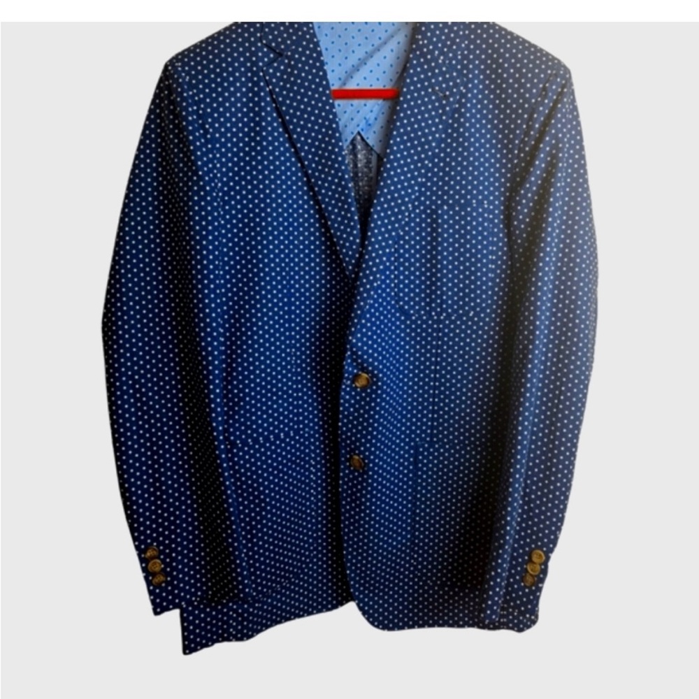 Peter Millar Navy Polka Dot Men's Blazer